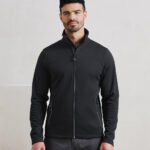 Men's spun dyed sustainable zip-through sweatshirt