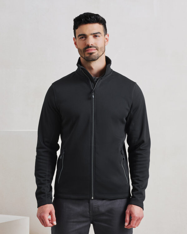 Men's spun dyed sustainable zip-through sweatshirt