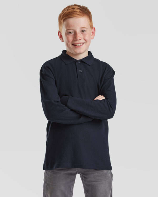 Kids long sleeve 65/35 polo