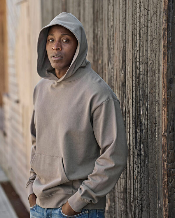 UNLABELED heavy loose-fit hooded sweatshirt (5162)