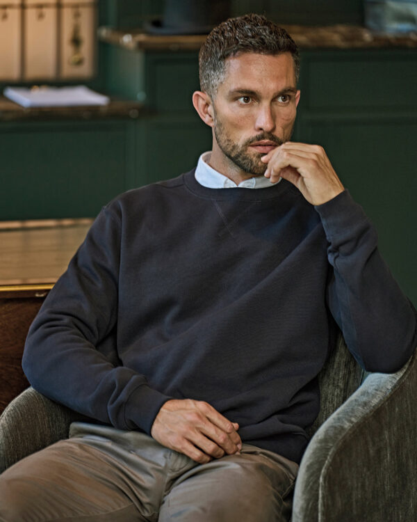 Ribbed interlock crew neck (5504)