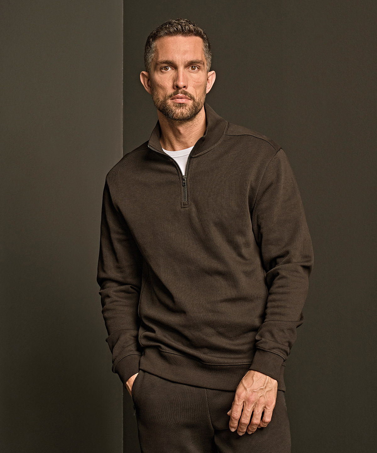 Ribbed interlock half-zip (5506) 1 Ribbed interlock half-zip (5506)