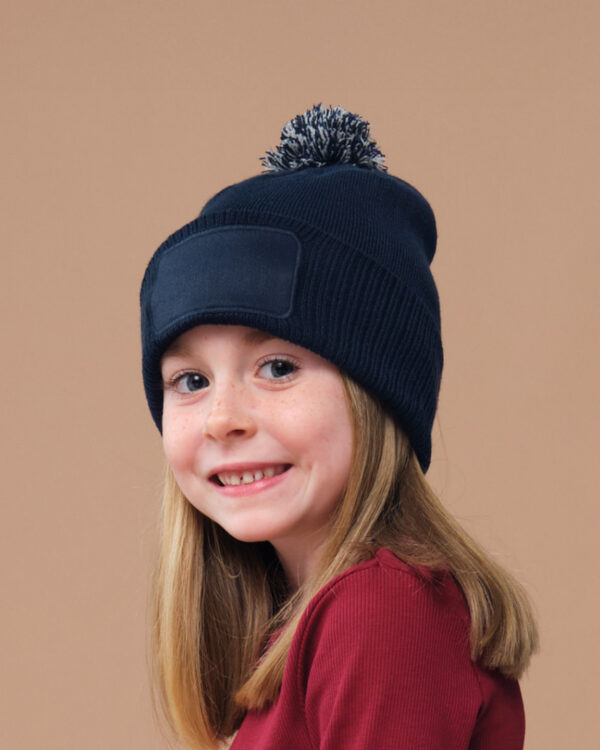 Kids snowstar patch beanie