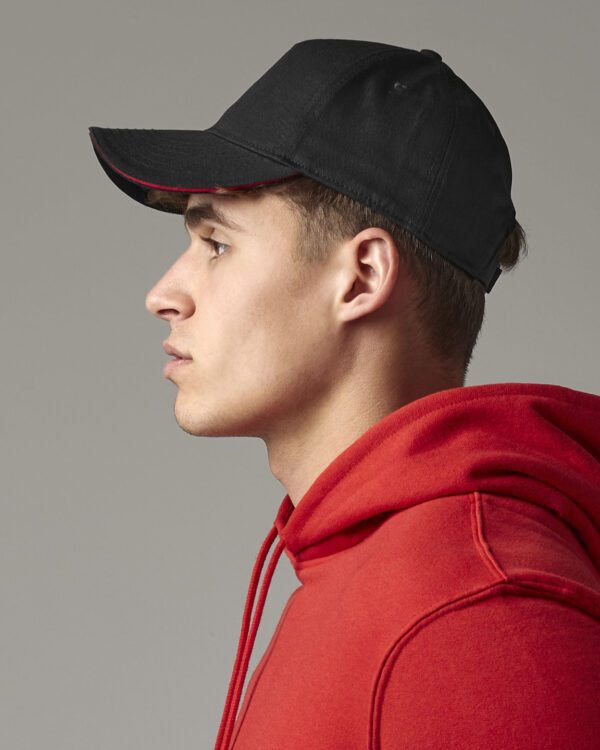 EarthAware® classic organic cotton 5-panel cap  sandwich peak