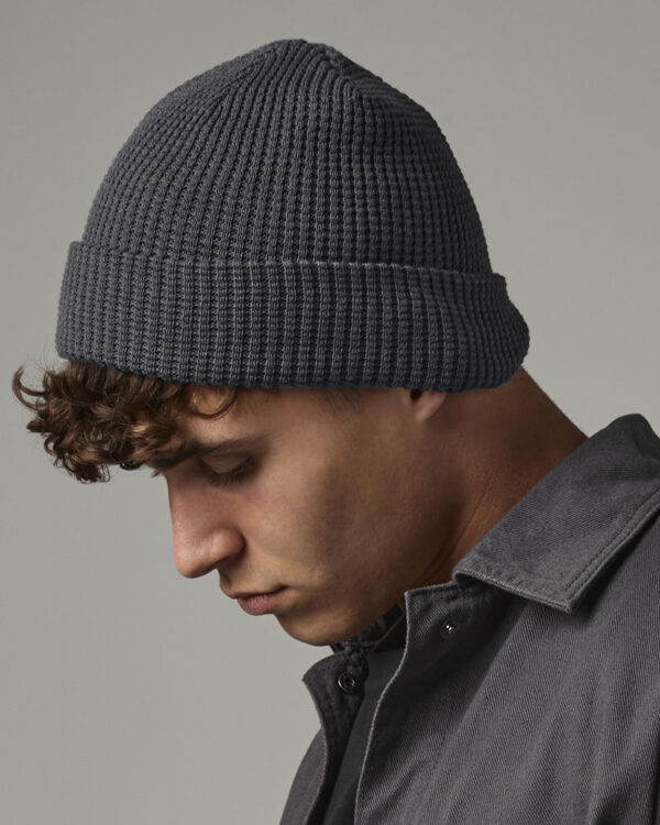 Organic cotton waffle beanie
