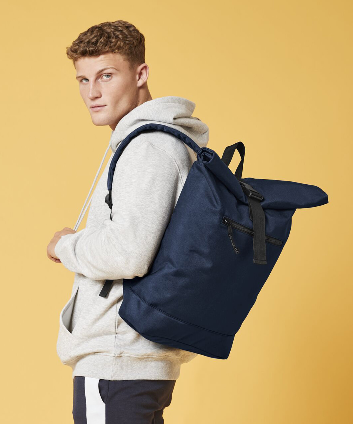 Recycled rolled-top backpack 1 Recycled rolled-top backpack