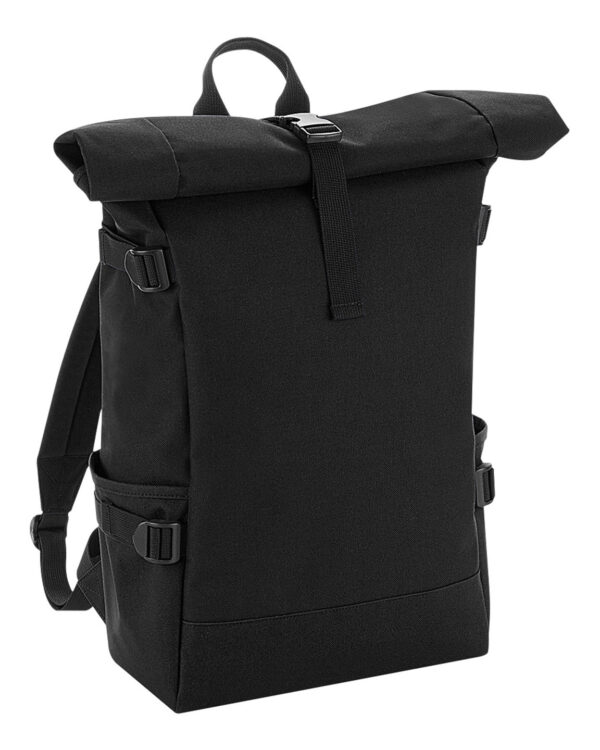 Block roll-top backpack