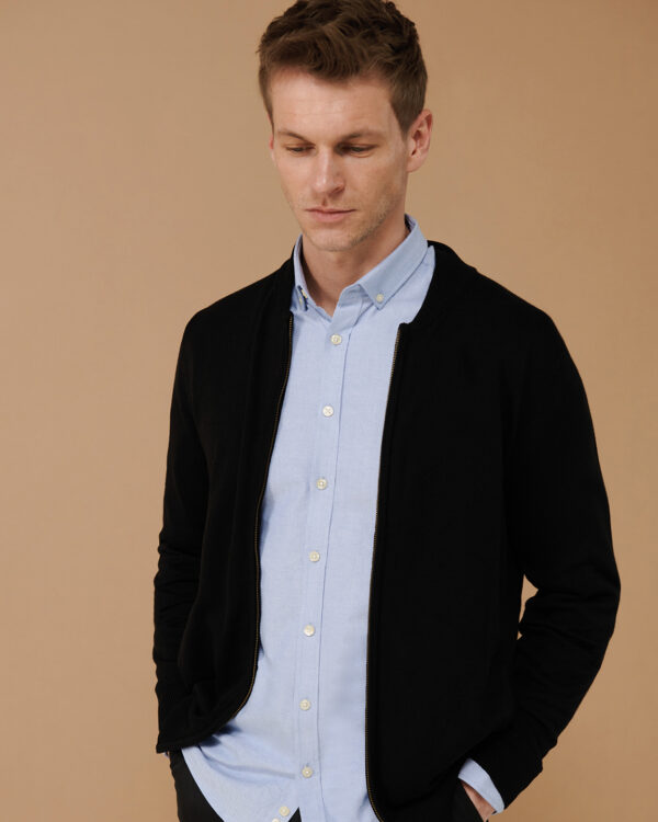 Unisex zip-through cardigan