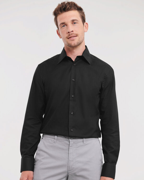 Long sleeve easycare tailored Oxford shirt