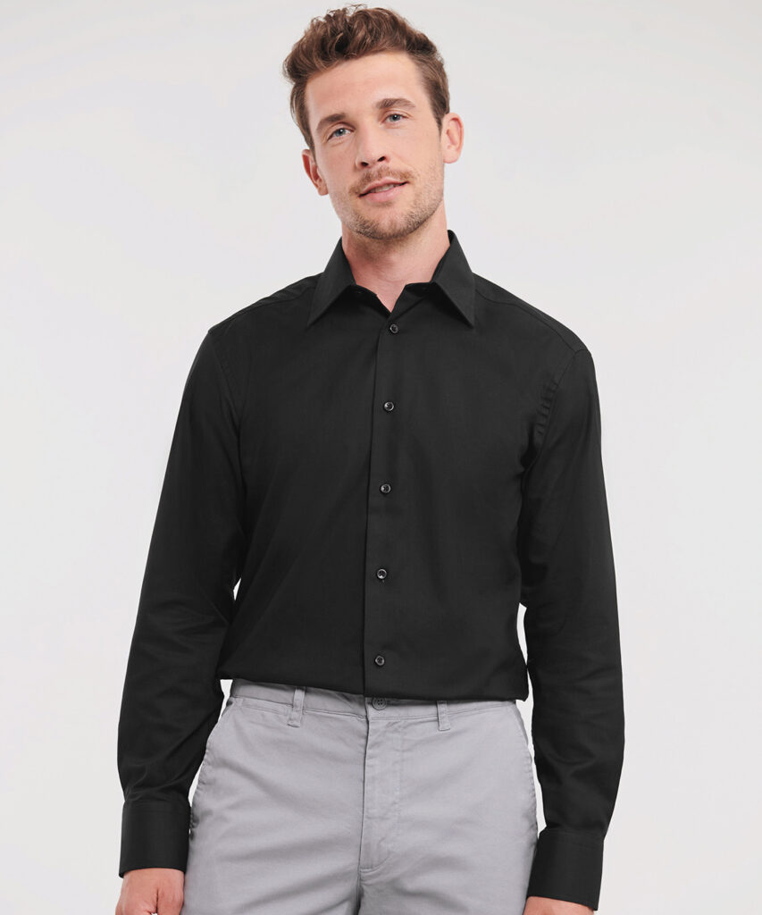 Long sleeve easycare tailored Oxford shirt
