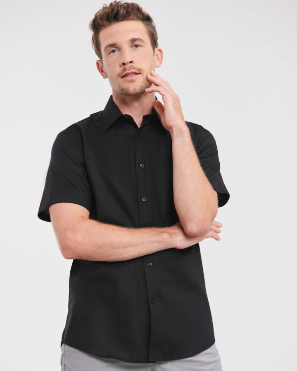 Short sleeve easycare tailored Oxford shirt