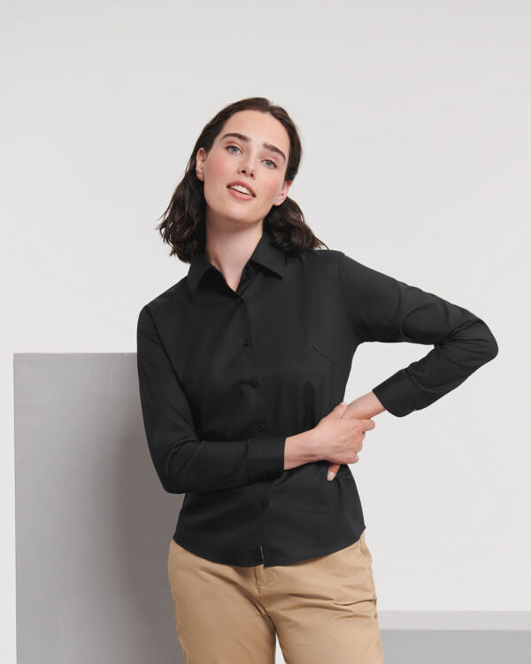 Women's long sleeve easycare Oxford shirt