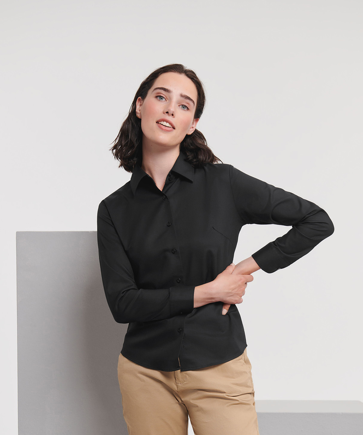 Women's long sleeve easycare Oxford shirt 1 Women's long sleeve easycare Oxford shirt