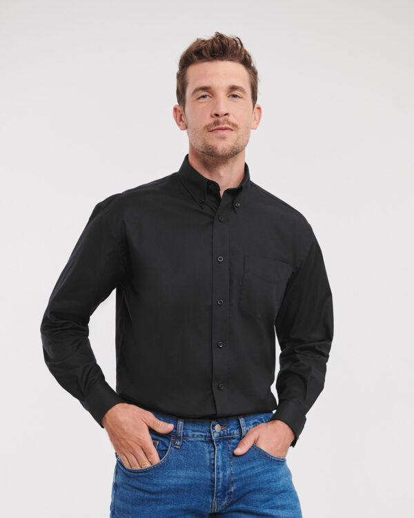 Long sleeve easycare Oxford shirt