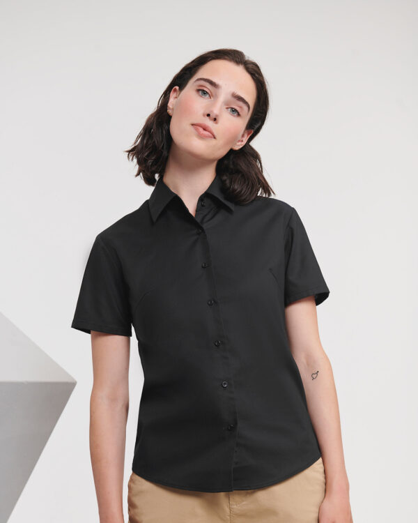 Women's short sleeve Oxford shirt