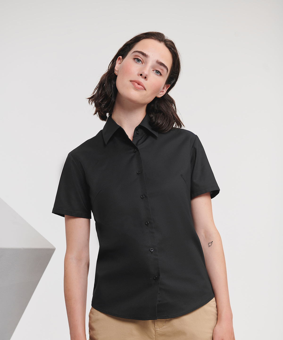 Women's short sleeve Oxford shirt 1 Women's short sleeve Oxford shirt