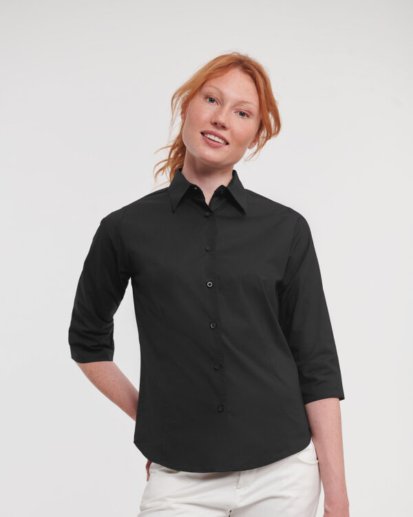 Women's ¾ sleeve easycare fitted shirt