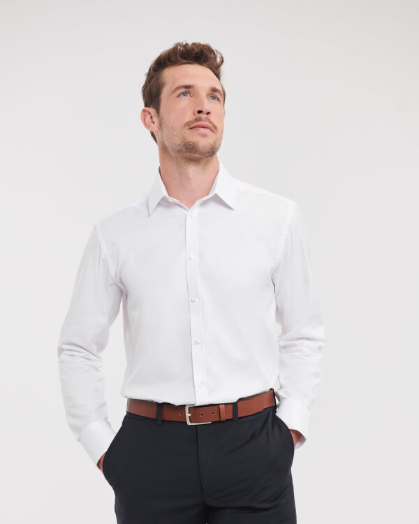 Long sleeve herringbone shirt