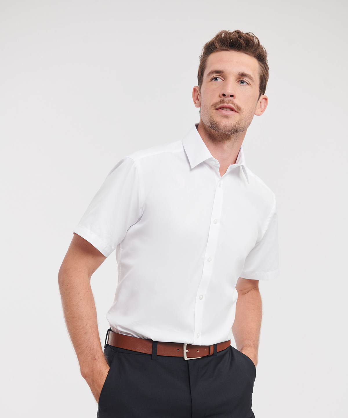 Short sleeve herringbone shirt 1 Short sleeve herringbone shirt