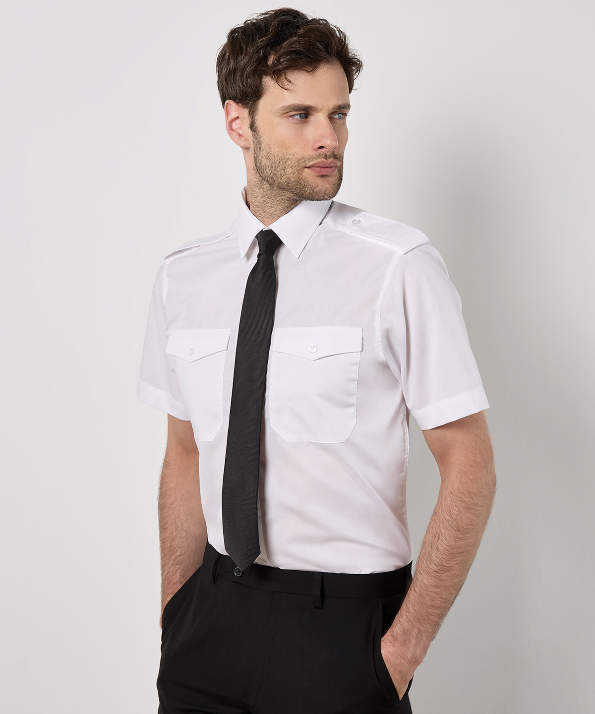 Pilot shirt short-sleeved (tailored fit) 1 Pilot shirt short-sleeved (tailored fit)