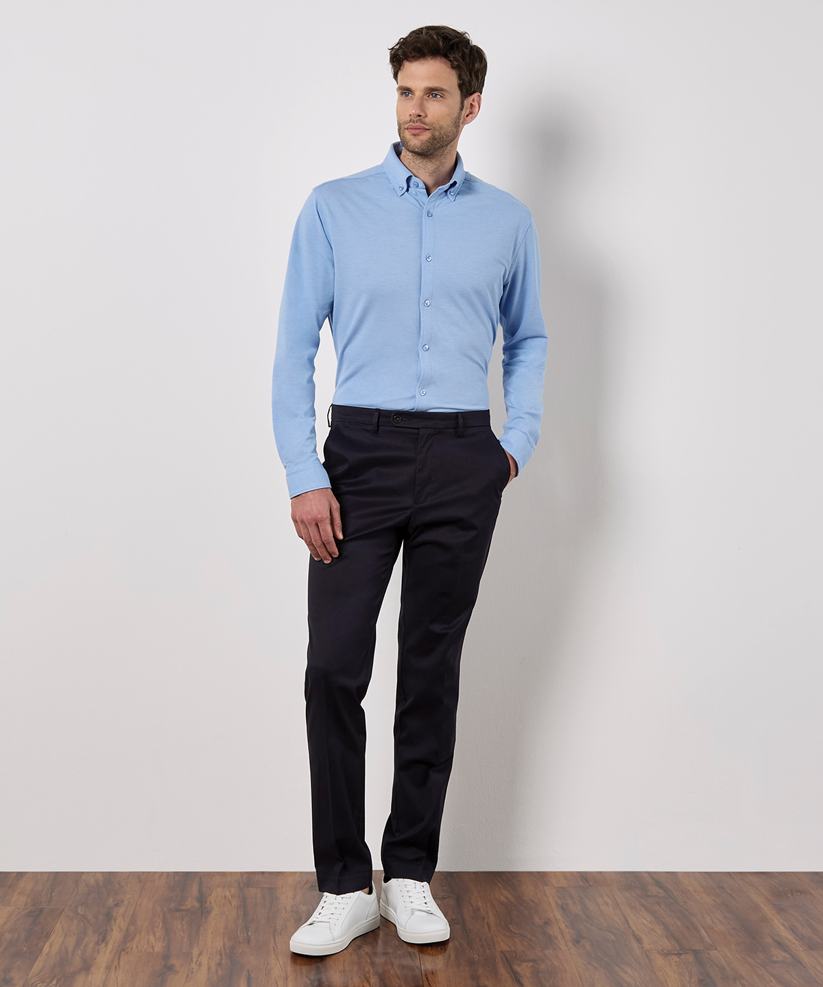 Long sleeve Superwash® 60° piqué shirt (tailored fit) 1 Long sleeve Superwash® 60° piqué shirt (tailored fit)