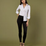 Women's poplin shirt long sleeve