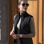Womens Hudson  horizontal quilted gilet