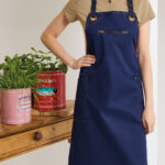 Barley Contrast Stitch Bib Apron