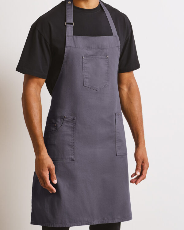 Chino cotton bib apron