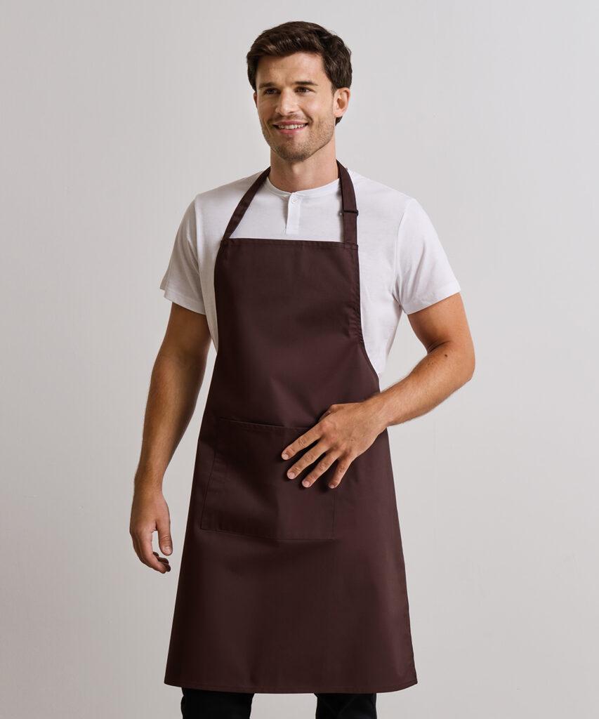 Colours bib apron with pocket