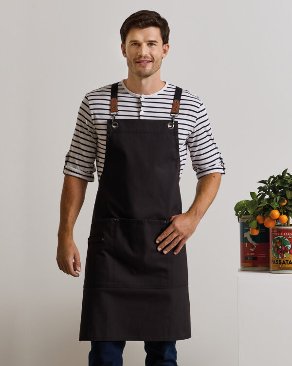 Clip n Clasp cross-back bib apron