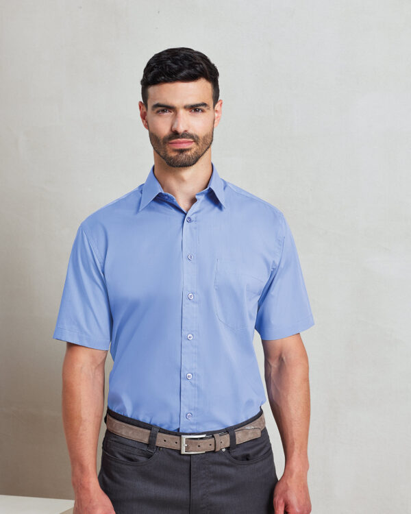 Short sleeve poplin shirt