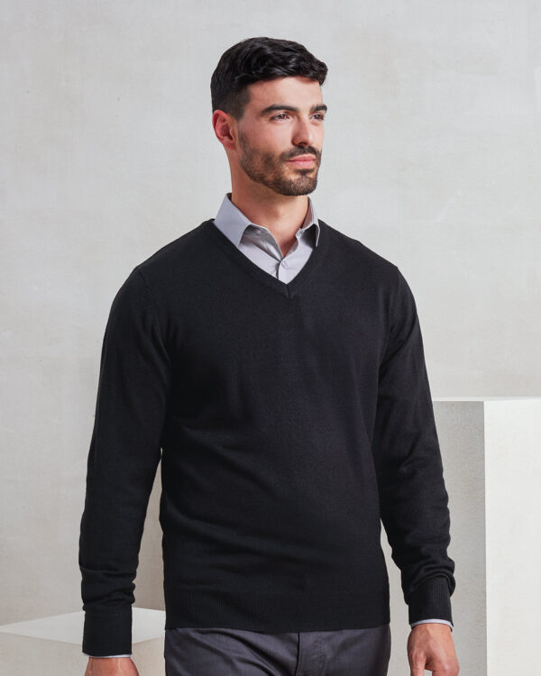 'Essential' acrylic v-neck sweater