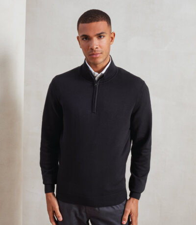¼ zip knitted sweater