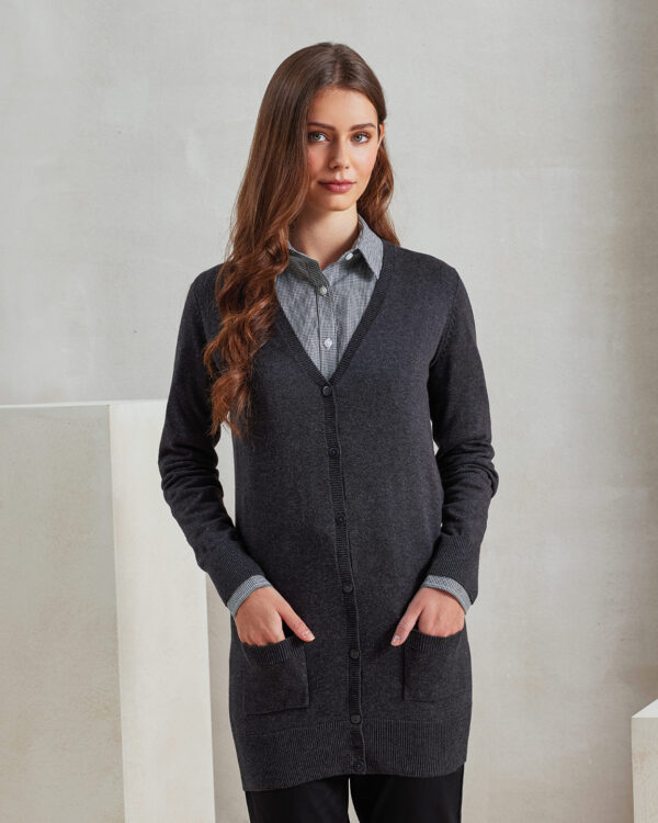 Women's longline knitted cardigan