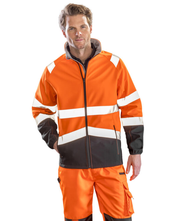 Printable safety softshell jacket