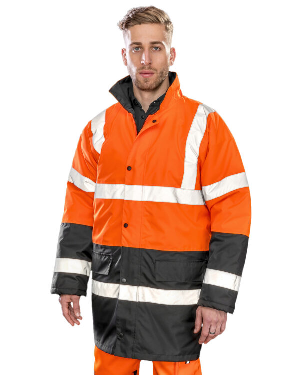 Motorway two-tone safety coat
