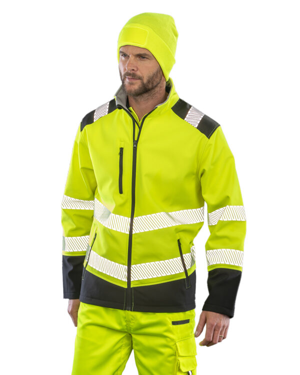 Printable ripstop safety softshell