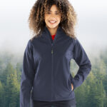 Womens recycled 3-layer printable hooded softshell