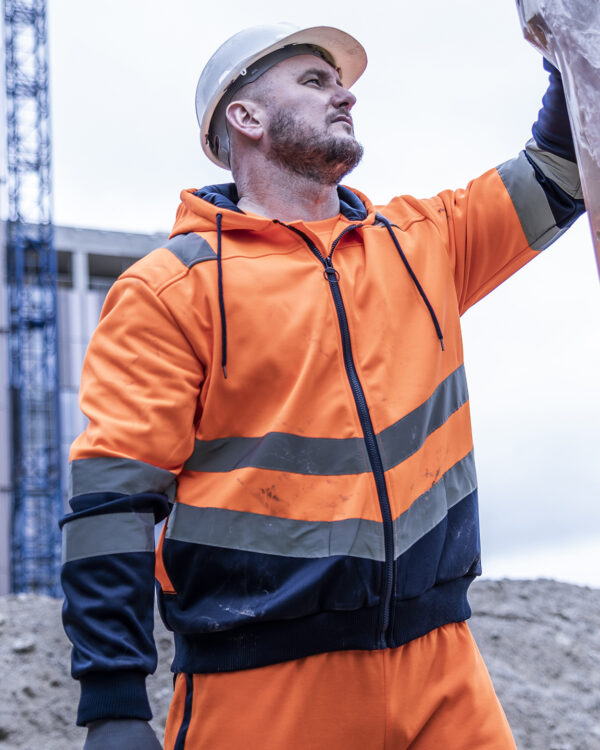 Pro hi-vis full zip hoodie