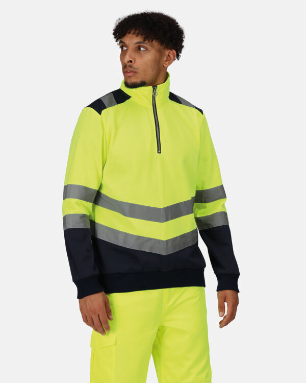 Pro hi-vis ¼-zip sweatshirt