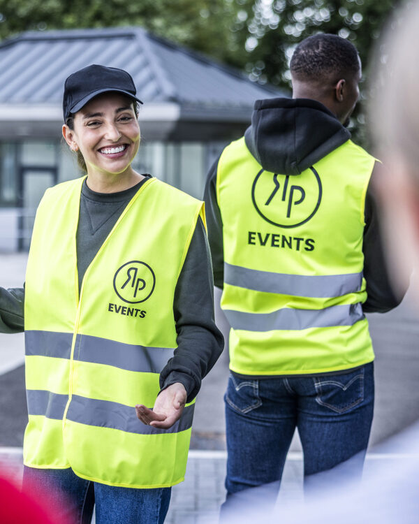 Pro hi-vis two-band easy print vest