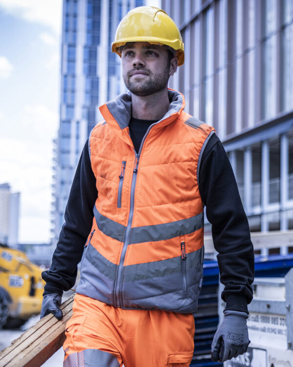 Hi-vis two-tone thermal bodywarmer