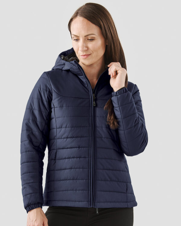 Womens Nautilus quilted hooded jacket