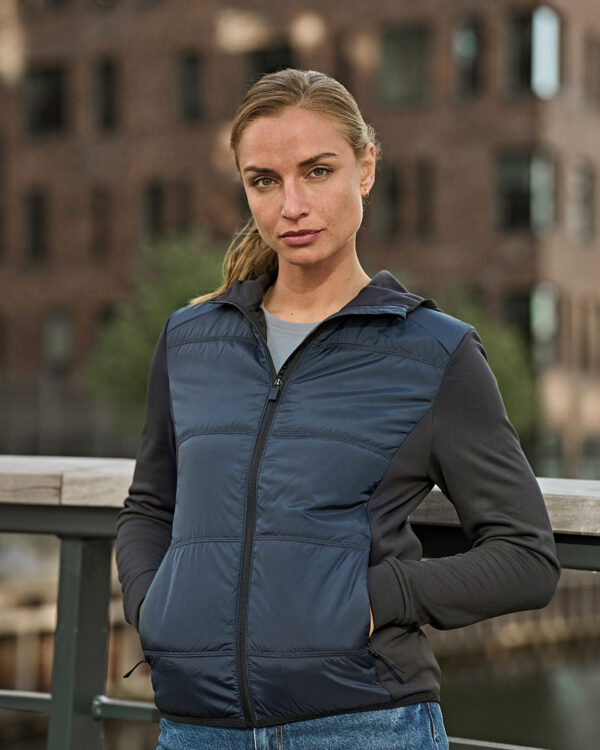 Womens hybrid-stretch hooded jacket (9113)