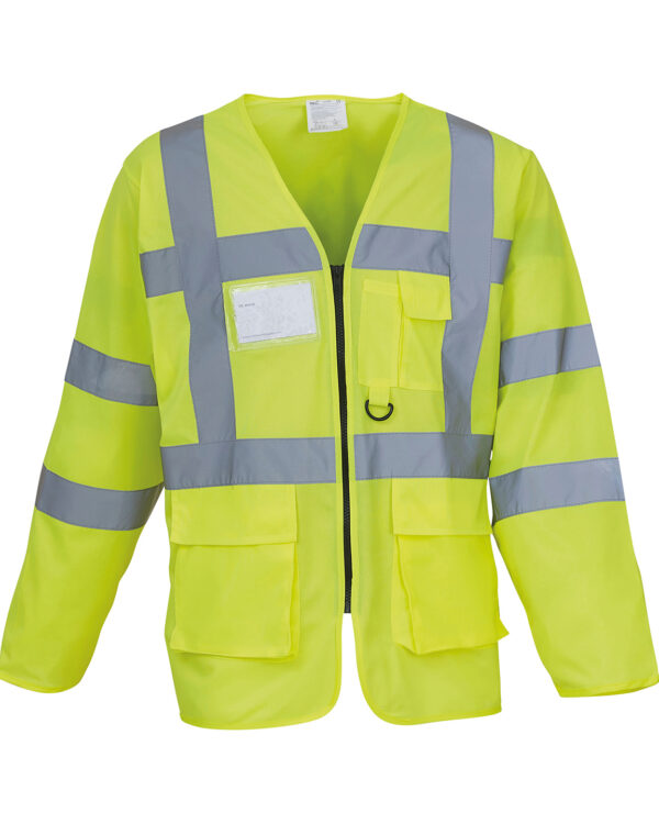 Hi-vis executive long sleeve waistcoat (HVJ800)
