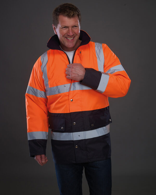 Hi-vis two-tone motorway jacket (HVP302)