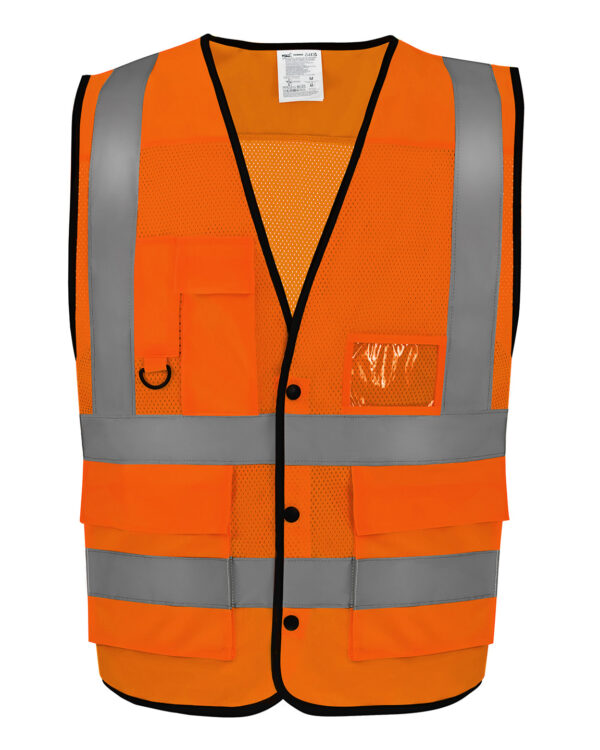 Hi-vis superior open mesh button waistcoat (HVW860)