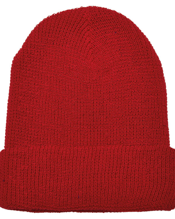 Recycled yarn waffle knit beanie (1505RY)