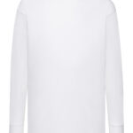 Kids long sleeve valueweight T White